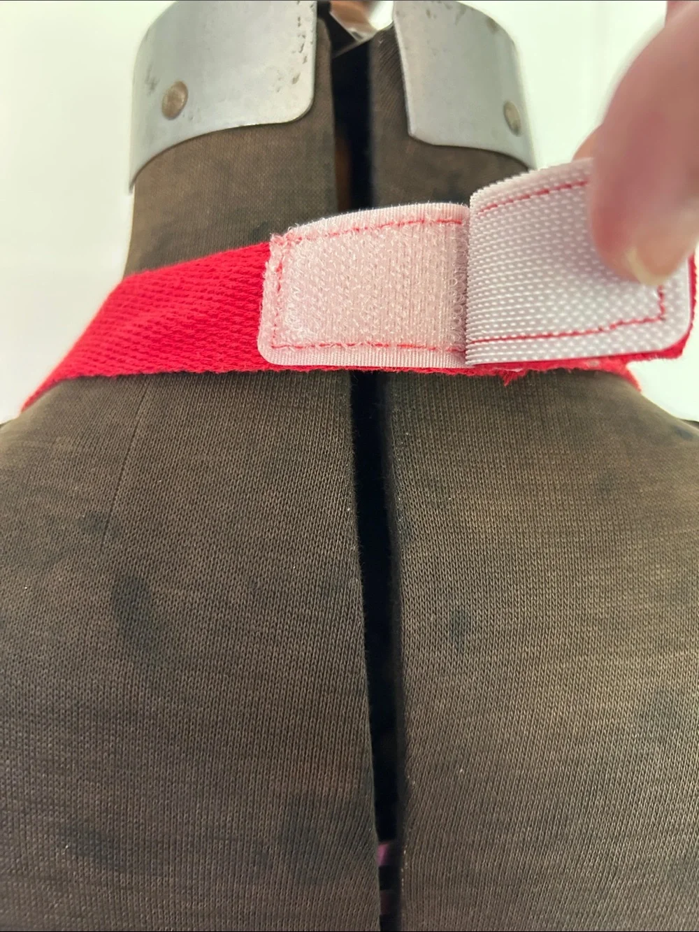 Child’s gingerbread apron official taster with Velcro and front pocket ties back